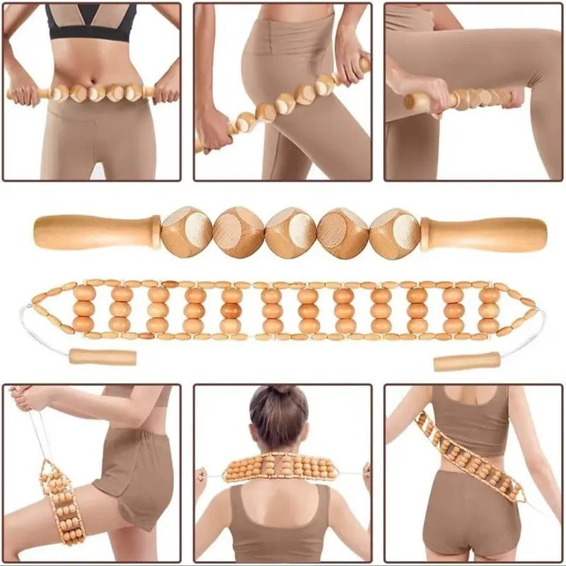 6-piece Wooden Massager Kit