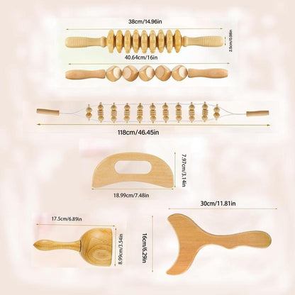 6-piece Wooden Massager Kit