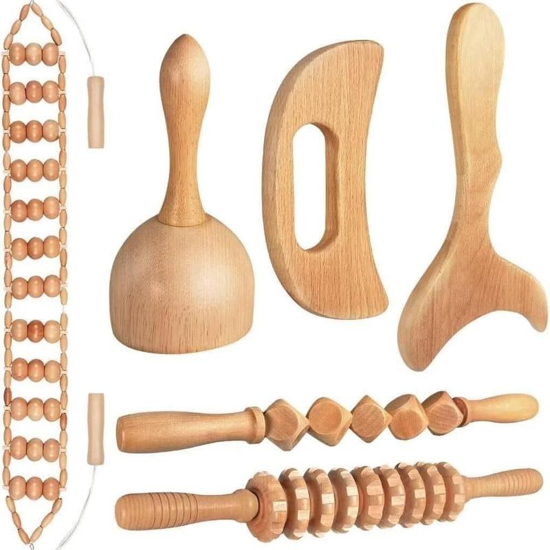 6-piece Wooden Massager Kit